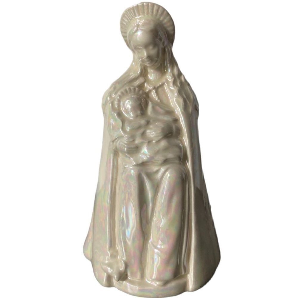 Catholic Home Decor Ceramic Mother Mary  Jesus Religious Figurine